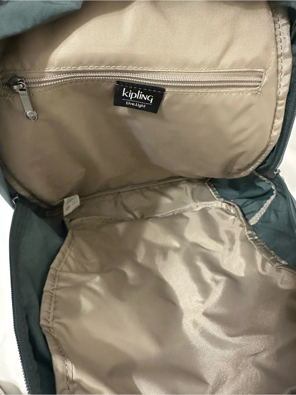 Kipling Green Nylon Backpack Monkey Keychain New Without Tags